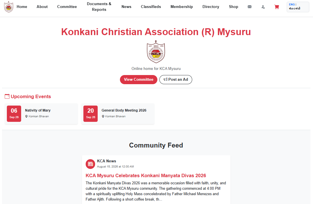 The Official KCA Mysuru Website Launched | KCA Mysuru